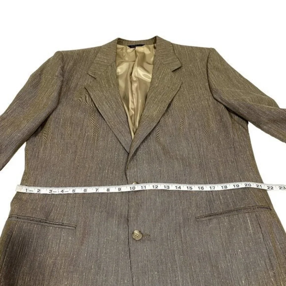 Lanvin‎ Vintage Tan Microstripe Blazer 46L